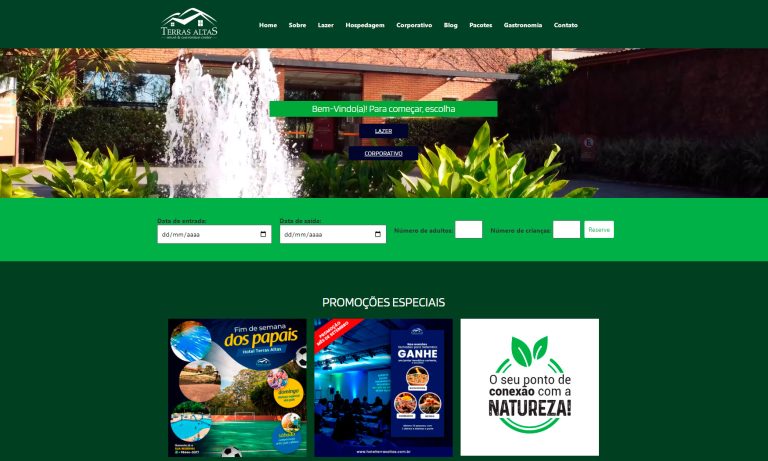 Novo site do Terras Altas Resort & Convention